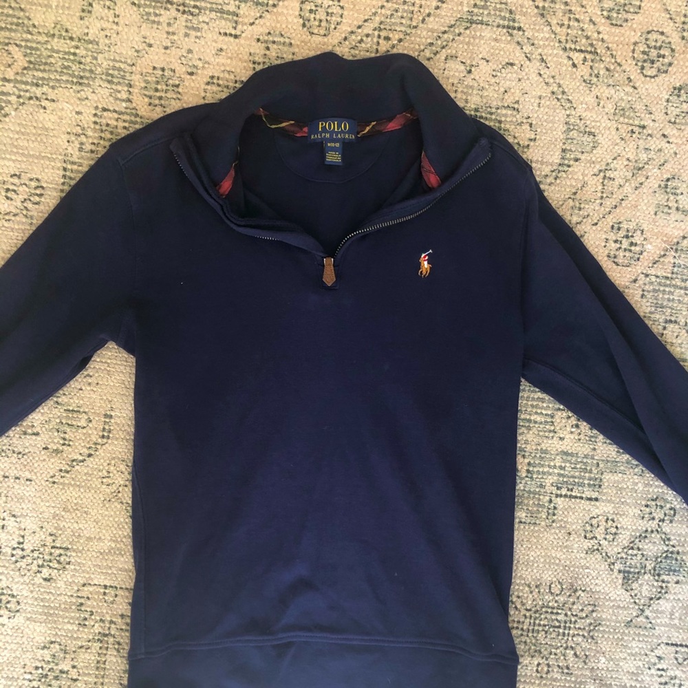 Like new boys 10-12 pull over. Worn once.